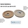 facilemarket Coppia mole smerigli per affettatrice 40-11-6 GC con 40-8-6 FC