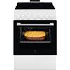ELECTROLUX LKR620066W CUCINA ELETTRICA 4 FORNELLI RADIANTI VETRO CERAMICA BIANCA