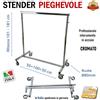 shopisnow STENDER PIEGHEVOLE APPENDIABITI ATTACCAPANNI CARRELLO PORTA ABITI VESTITI REGOL