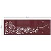 FLEXISTYLE Orologio da parete moderno orizzontale Farfalla in Fiori 20 x 60 cm marrone salotto decorativo silenzioso 3 d