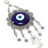 usamjtable Turkish Blue Evil eye (Nazar) fiore a forma di mano di Fatima amuleto Wall Hanging Home Decor Protection Good Luck Blessing Housewarming Birthday Gift