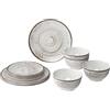 BRUNNER Set stoviglie da Campeggio (Set 12 Pezzi) per 4 Persone - Midday Kassandra - in melamina di Alta qualità, Antiscivolo e Resistente