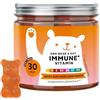 Bears with Benefits One Bear A Day Vitamin Immun - con Vitamina D, E, C, Vitamina B6, B12, Niacina, Biotina, Estratto di Propoli - 30 Pezzi (1 mese) - Vegetariane, Senza Zucchero - Bears with Benefits