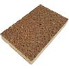 Fackelmann 128950 Spugna Vegetale Multi-Surfaces, Pulizia Tavoli da Cottura in vetroceramica e Induzione e altre superfici fragili, Giallo, Cellulosa Vegetale, Gusci di Frutta, 9 x 2.8 x 15.6 cm