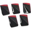 Volkswagen Original Inserti Design per Cerchi in Lega Golf 8, Plastica, Nero Lucido/Rosso Tornado, per Cerchi Leeds 7,5Jx18, 5H0071214E