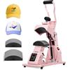 VEVOR Pressa a Caldo per Cappelli con 2 Piastre Intercambiabili, Macchina per Pressatura a Caldo per Cappelli con Controllo della Temperatura e del Tempo, per Cappellini, Fasce, Mascherine, Rosa