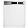 Beko b300 Lavastoviglie 60cm semi-integrata con cruscotto Inox, Classe D, 45 dBA
