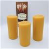 Candela CERI con cera d'api DIAMETRO 60mm ALTE 12/14/14cm 1.1kg serie 3 candele