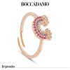 Boccadamo Anello Donna Argento 925 Regolabile Coccinella Arcobaleno Zirconi Boccadamo