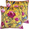 Paoletti Cuscini Chinoiserie Twin Pack Piume D'Oca, Oro, 50 x 50cm, 2 unità