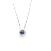 CATENINA IN ORO BIANCO 18 CT 750 ZAFFIRO CT 0,20 E DIAMANTI CT 0,04 G-VS1 (826)