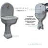 FratelliVagnoni Fontana a parete con scanalatura per tubo acqua fontanella in cemento marmo