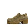 NERO GIARDINI SCARPE DONNA STRINGATE CON TACCO MEDIO I513987D ARGILLA CAMOSCIO