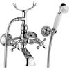 Schläfer Rubinetto Vasca da bagno Vintage con doccetta manopola antica stile retro, cromo