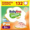 Babylino Sensitive Pannolini Taglia 3, Midi (4-9kg), Bianco, 132 Unità