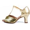 Donna Latino Scarpe Donna Ballo Tango Festa Ballo Scarpe Tacco Basso Lustrini