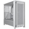Corsair Case FRAME 4000D RS Midi Tower Bianco con Pannello in Vetro Temperato