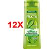 FRUCTIS 12 X Fructis Shampoo Lenitivo Antiforfora Capelli Normali Al Te' Verde 250 Ml.
