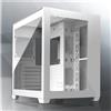 Raijintek Case Midi Tower PAEAN C7 Bianco per Gaming con Vetro Temperato
