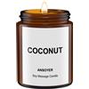Does not apply Candele Da Massaggio - Idratanti E Nutrienti per La SPA Di Casa - 128G (Cocco)
