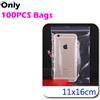 100x Piccolo Zip Chiusura Plastica Borse Richiudibile Trasparente Vuoto Cibo