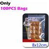 100x Piccolo Zip Chiusura Plastica Borse Richiudibile Trasparente Vuoto Cibo