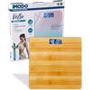 IPEA Bilancia Pesapersone Digitale Ultra Sottile color Legno - Tecnologia STEP ON - Massima Precisione Peso - Design Elegante in Vetro Temperato - Display Misurazione precisa 0,1 KG - Max 180Kg