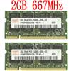 Per Hynix 4GB 2x 2GB / 1GB DDR2 667MHz PC2-5300S SODIMM Laptop Memoria RAM IT