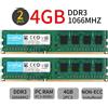 Senza marchio 8GB 2x 4GB 2GB DDR3 PC3-8500U 1066MHz 240Pin memoria RAM Desktop per Crucial IT