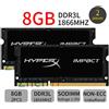 Senza marchio HyperX Impact 16GB 2x 8GB DDR3L PC3L-14900S 1866MHz 1.35v Notebook Memoria IT