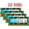 20GB 16GB 8GB 4GB 2GB 1GB DDR2-800Mhz PC2-6400S memoria portatile per Crucial IT