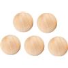 5x Perline di palline di legno fai da te Parti decorative Sfere legno grezzo