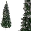 COSE DA CASA Albero di natale 180 cm verde bianco innevato a metà da parete muro slim salvasp