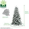 XONE Albero di Natale ARTIFICIALE ALASKA innevato compatto extra folto rami ombrello
