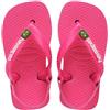 Havaianas Baby Brasil Logo II, Infradito Unisex - Bimbi 0-24, Rosa, 20 EU