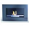 Teporus STUFA CAMINETTO A BIOETANOLO A PARETE DIVINA FIRE VIENNA CAMINO MOD. NERO 3,5KW