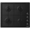 Candy Piano Cottura 4 Fuochi 60 cm Incasso a Gas Nero Acciaio- CHW6LBB