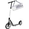 HUDORA BigWheel 230 Advanced Scooter - Monopattino stabile in alluminio fino a 120kg - Monopattino pieghevole silenzioso con cavalletto e campanello - Kick Scooter per bimbi/ragazzi e adulti - iron
