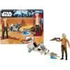 Hasbro Star Wars Veicolo Action Figure Speeder Bike + Poe Dameron