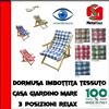 METALFAR ITALIA Poltrona sedia sdraio relax reclinabile legno 3 posizioni imbottita pieghevole -