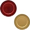cosedacasa Sottopiatti centro tavola di natale rosso oro decorazioni addobbi natalizi set 6