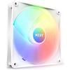 NZXT F140 RGB Core - RF-C14SF-W1 - Ventola RGB montata su hub 140mm - 8 LED indirizzabili singolarmente - Valori elevati di pressione statica e di flusso d'aria - Controllo PWM - Bianco