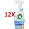 CIF 12 X Cif Spray Green Active Vetri Brillanti Olio Essenziale Di Bergamotto 650 M