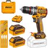 Ingco Trapano Avvitatore con Percussione BRUSHLESS 96 N.m INGCO 2 Batt. 4Ah + Vligetta