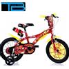 Dino Bikes Bici Bambino 16'' FLASH con Rotelle/Stabilizzatori-Borraccia Dino Bikes