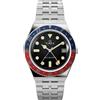 Timex Orologio Uomo TIMEX Q DIVER GMT TW2V38000 Acciaio Nero Vintage SWISS MADE