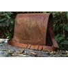 Originale Borsa da uomo in vera pelle di capra vintage marrone messenger tracolla per l...