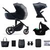 Kinderkraft Prime 2 Passeggino Trio 0-22Kg Carrozzina Seggiolino Venezian Black Kinderkraft