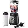Philips Frullatore con Bicchiere 2 Litri 1200 Watt Tritaghiaccio Nero HR3041/00 Philips