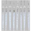 Lotti Tenda luminosa Natale Trasparente 80 luci - LED Bianco freddo (2,4 + 4 mt)